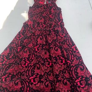 h.i.p. Red and Black Floral‎ Dress